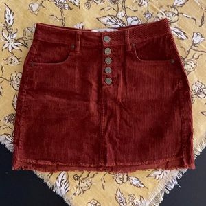 NEVER WORN Corduroy Mini Skirt